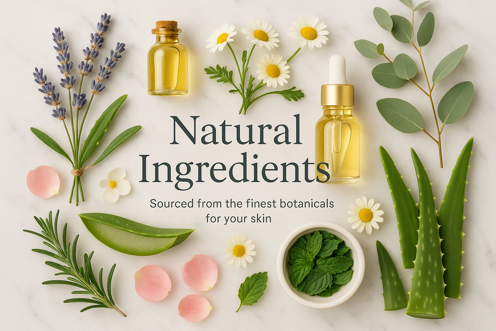 Natural Ingredients 
Sourced from the finest botanicals for your skin